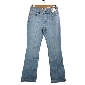 Wrangler High rise Bold seamed Boot‎ cut jeans light wash stretch 90s retro sz 4